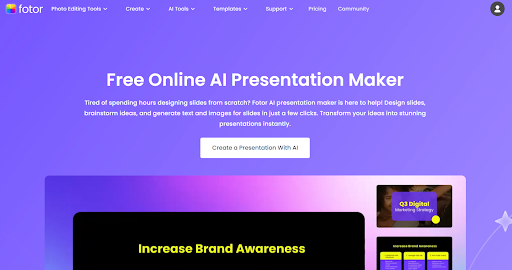 Fotor AI Presentation Maker